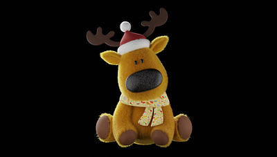 Cute Deer 3d 3d art 3d illustration 3ddesign 3dillustration blender character characterdesign christmas cute graphic design illustration toy