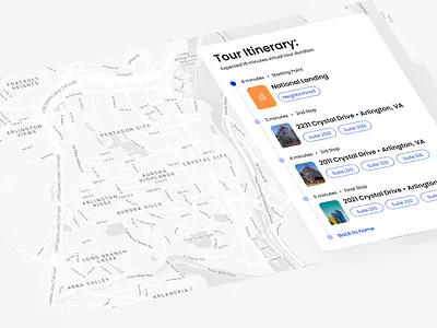 Virtual Tour Itinerary adobexd br brokerage clients design figma madewithadobexd meeting property real estate rent tenants ui ux virtual virtual tour web web design