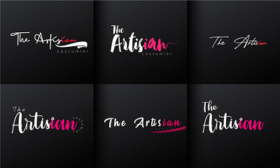 The artisian Logo (My 1st fiverr project wiht 5 star rating) 2022 5star artist logo beautyful branding caligraphic cool fiverr graphic design graphic design project logo signature signature logo slick trending