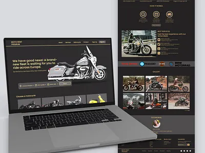 Rental Motorcycle Web Design desain design desktop figma graphic design motorcycle rent rental ui ux web webdesign website