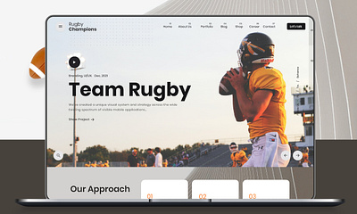 Rugby Team - Landing Page design landing page ui ui design web design web ui