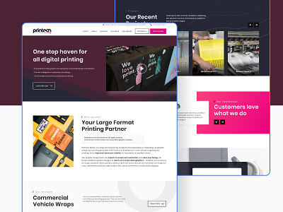 Print Tech Landing Page branding design landing page ui ui design web design web ui