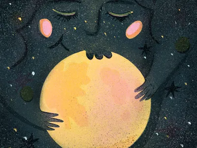 Moon art artwork book digital illustration editorial editorial illustration illustration moon procreate