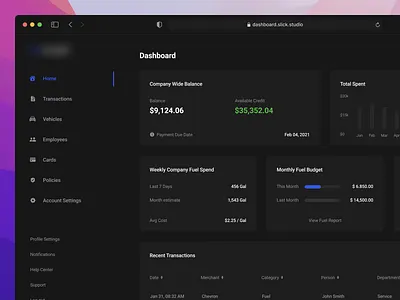 Fintech Product animation app dashboard design fintech interface payments saas slick studio transaction ui