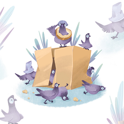 FEATHERS character development childrens illustration graphic design illustration photoshop procreate