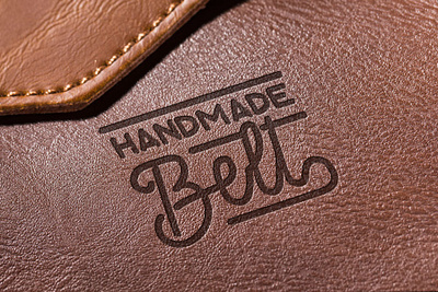 Unique vector mark for embossing on the leather branding design graphic design logo typography vector