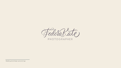 Wedding photographer personal logo branding design graphic design logo typography vector