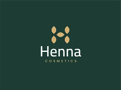 Henna beauty branding clever cosmetic creative leaf logo lux minimal monogram organic simple skin