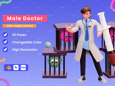 3D Character Male Doctor