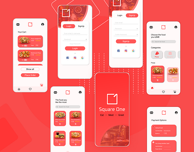 Food ordering app app branding design ui ux