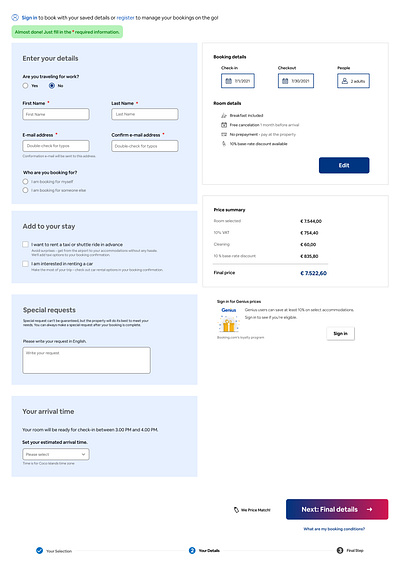 Booking redesign - reservation form booking design form reservation reservation form travel ui ux web web app