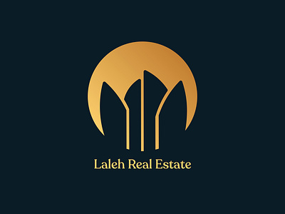 Laleh Real Estate Logo design illustration logo