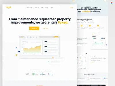 Property Management App Landing Page agency website branding graphic design portfolio ui web webdesign