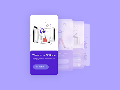 Gift shop app design illustration ui ux