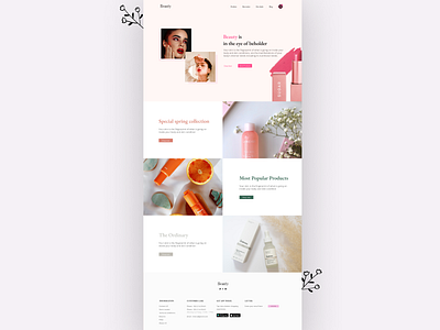 Beauty Shop design ui ux