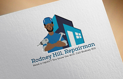 Rodney Hill, Repairman 3d animation branding construction logo creative logo design drop logo graphic design home repair house clean illustration logo motion graphics real estate logo ui vector