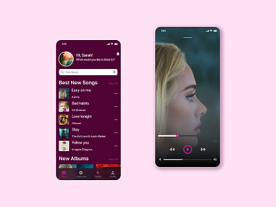 Music Player design figma design ios mobile music player ui ux