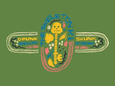 The Skeleton Ki beer beer label brewery coconuts craft beer craft brew island ki label skeleton skeleton key snakes tropical