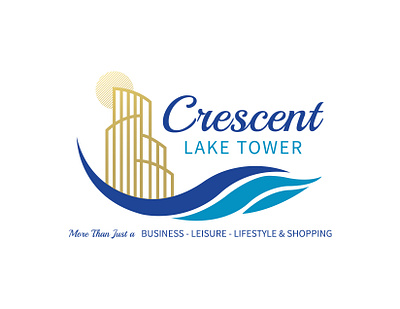 CRESENT LAKE TOWER branding design illustration typography vector