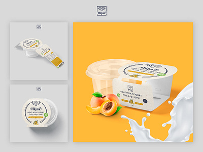 Hijaz Goat Milk Yogurt - Packaging Design // Apricot brand branding clean design food foodlabel fruit illustration label logo packaging packagingdesign product design typography vector wrap yoghurt yogurt