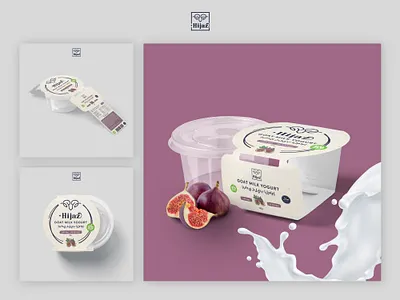 Hijaz Goat Milk Yogurt - Packaging Design // Figs brand branding clean design food illustration label labeldesign logo packaging packagingdesign product design typography vector yogurt