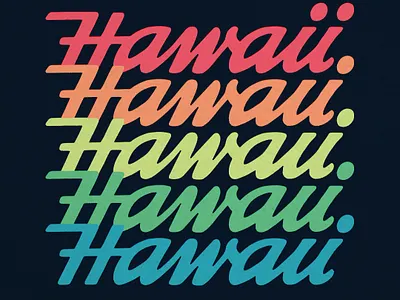Hawaii Lettering handlettering lettering script type typography