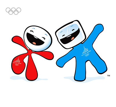 Neve & Gliz | Olympic Mascots | TORINO 2006 3d animation branding character design graphic design illustration italy mascots olympics torino2006 vector