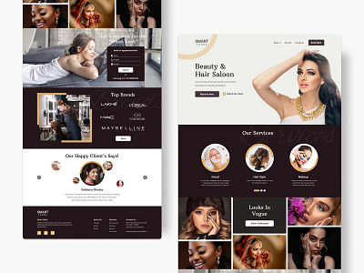 Smart Looks Beauty Salon Website app branding concept homepage ui ux