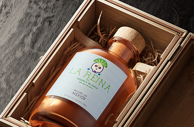 La Reina branding graphic design illustration packaging tequila typography