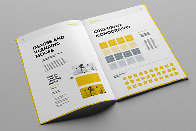 Brand Manual agency brand brandbook branding brochure bundle colors corporate editorial guide guideline identity indesign layout magazine manual minimal print template typography