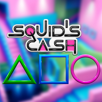 Logo development for the game "Squid's Cash" casino art casino game digital art gambling game art game design graphic design logo design logo squid game logologo development logologotype logotype design slot design slot game squid slot squid game squid game squid game slot squids cash