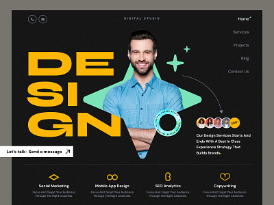 Design Team Hero Header banner graphic design header hero header ui ux vector web