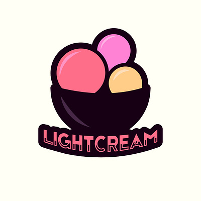 Emblem Type Logo Design for LightCream pvt. branding design illustration logo typography vector