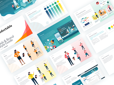 BeProductable.com - Illustrative and Bright! branding dashboard design ill illustration landing page logo ui vector webflow website
