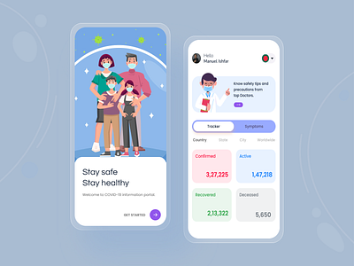 Covid- 19 App coronaapp coronahealthapp coronanewsapp coronavirus covid covid19 covid19appdesign covid19informationapp covidapp covidappdesign covidpatientapp creativeappdesign figma figmadesign healthapp ui uidesign uiux