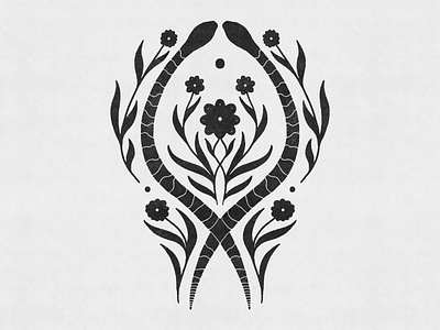 Wild art print flowers garden hand drawn herbalist holistic holistic logo illustration leaf meditation mystic nature snake vintage vintage branding vintage logo wellness wellness brand wellness logo wild