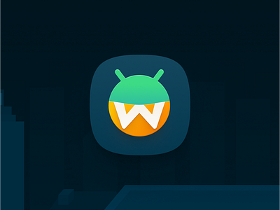 Waydroid logo android branding icon illustration linux logo