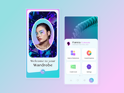 Beautastic App - Wardrobe app beauty branding design graphic design mobile app ui ux wardrobe