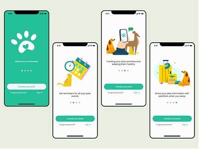 Onboarding screens app design mobile app product design ui ux design