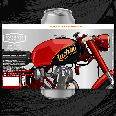 Luchini beerlabel branding craftbeer design graphic design illustration