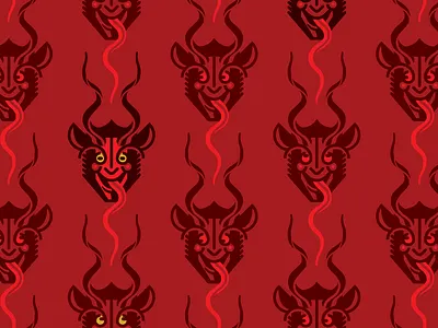 Roughtail Krampus Cake beer beer label illo illustration krampus krampus cake pattern volkkunst