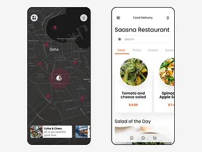 Restaurant Guide beer card coffee delicious dinner doha drink guide lunch map meal menu michelin poind qatar restaurant searching soup stars ux