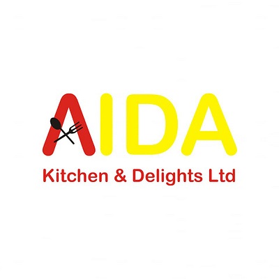 Logo for AIDA Kitchen and Delights brand branding design identity logo