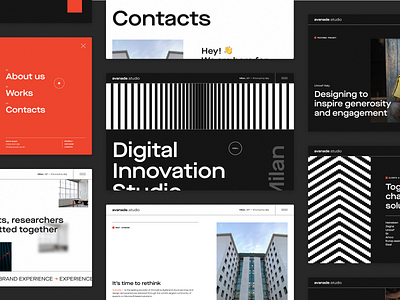 Avanade Studio - website overview branding design interface portfolio studio ui website