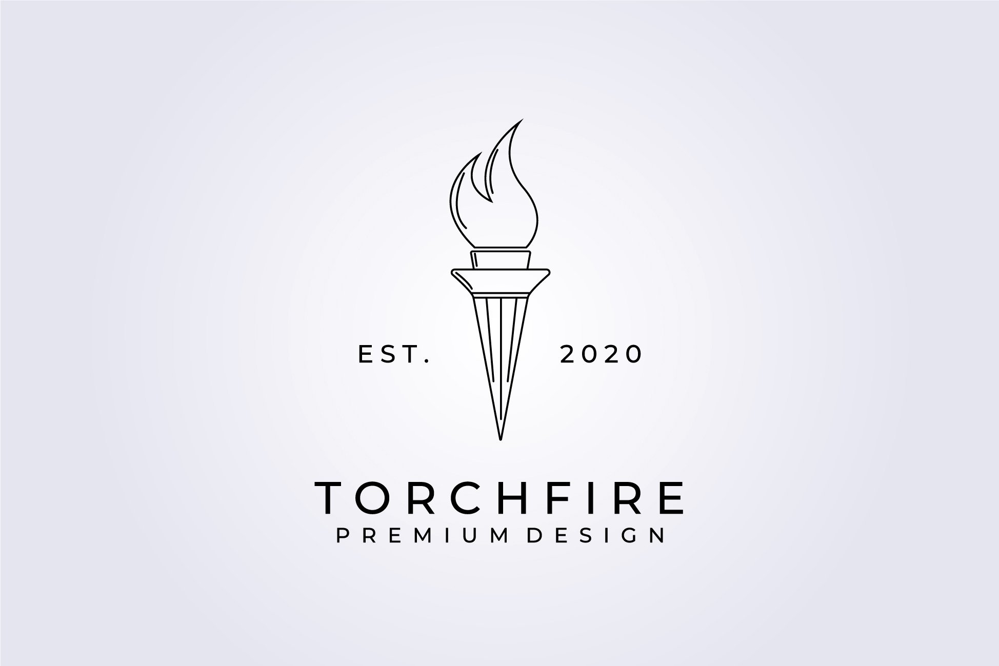 Fire torch logo line art minimalist by Lukman Abdu Rofi on Dribbble