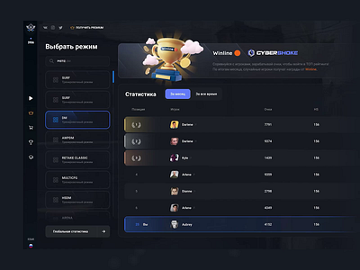 Leaderboard - game interface animation app bitcoin blockchain blockhain design casino dark ui gambling game interface motion graphics nft nft app nft crypto game nft design nft game tokens ui ux web design web game