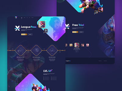 LoL Pass 2022 awesome cool game gamer league legends lol modern of ui ux