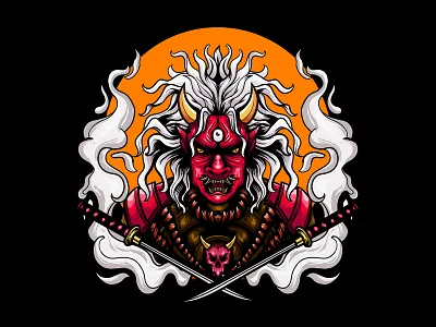 ONI GHOST game ghost illustration japan mascot oni shirt t shirt tee