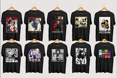 Anime Design - Merch T Shirt anime deathtnote design graphic design hoodie hunterxhunter merch sao t shirt tokyoghoul tshirt