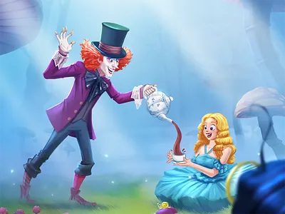 Hatter and Alice 2danimation animation art artbook conceptart digitalpainting film game gameart illustration movie photoshop short shortfilm speedpainting